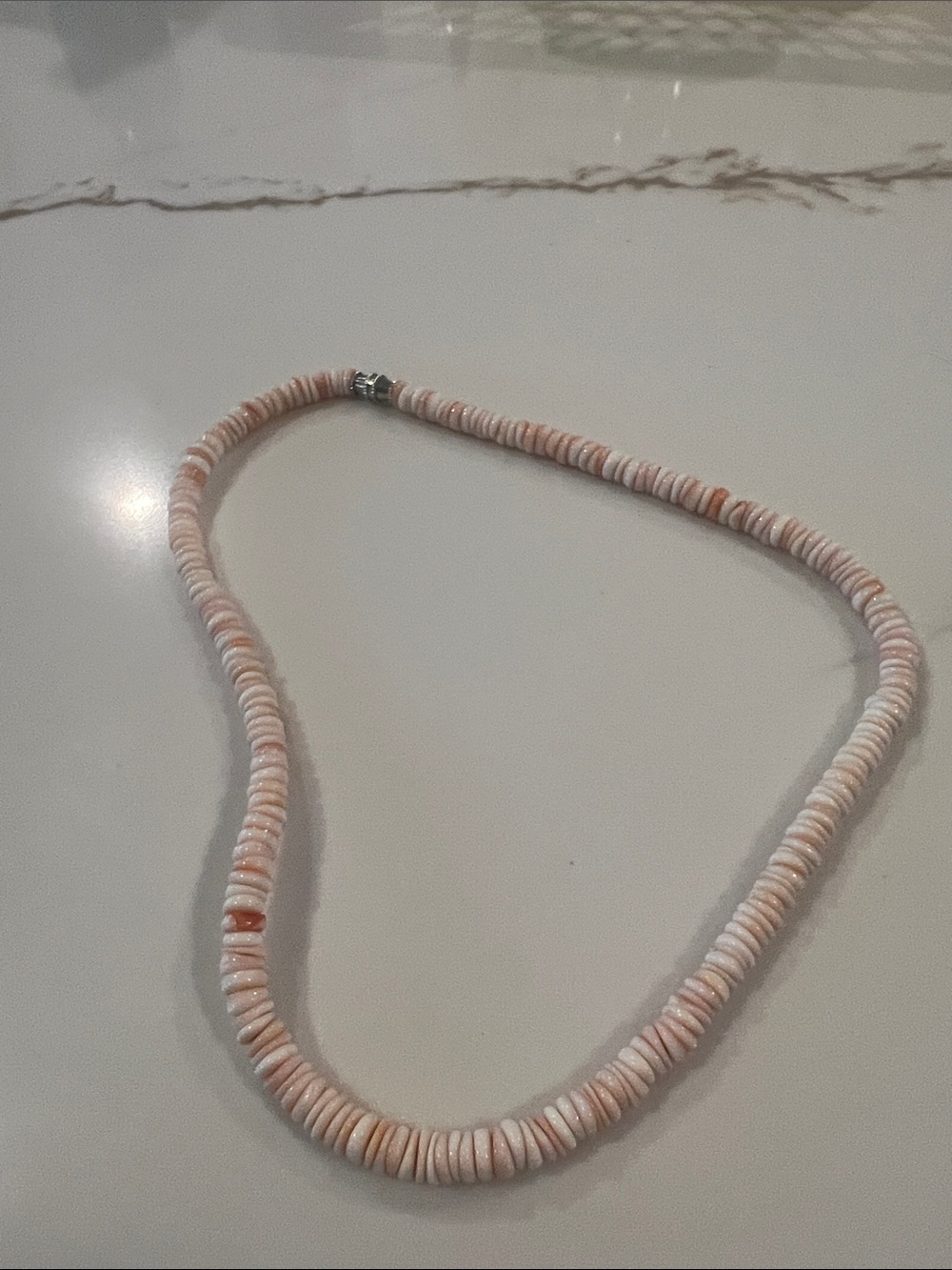 Philippine Beaded Beachy Shell Necklace in Light Pink - Women Jewelry
